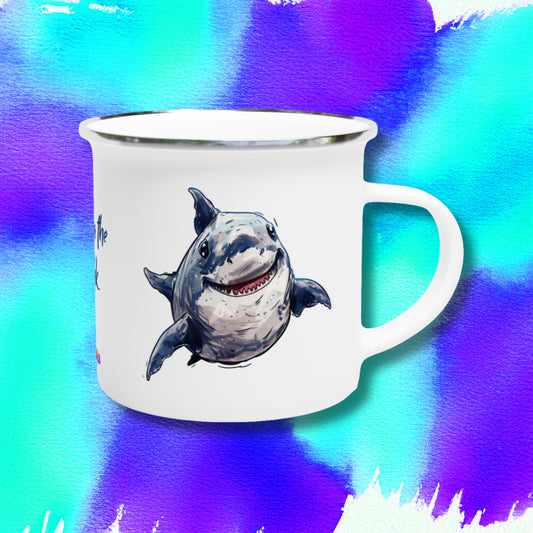 Shazza the Shark enamel mug