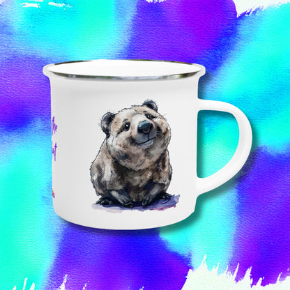 Wilbur the Wombat enamel mug