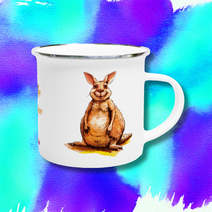 Keith the Kangaroo enamel mug