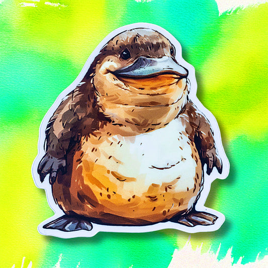 Paddy the Platypus die-cut vinyl sticker