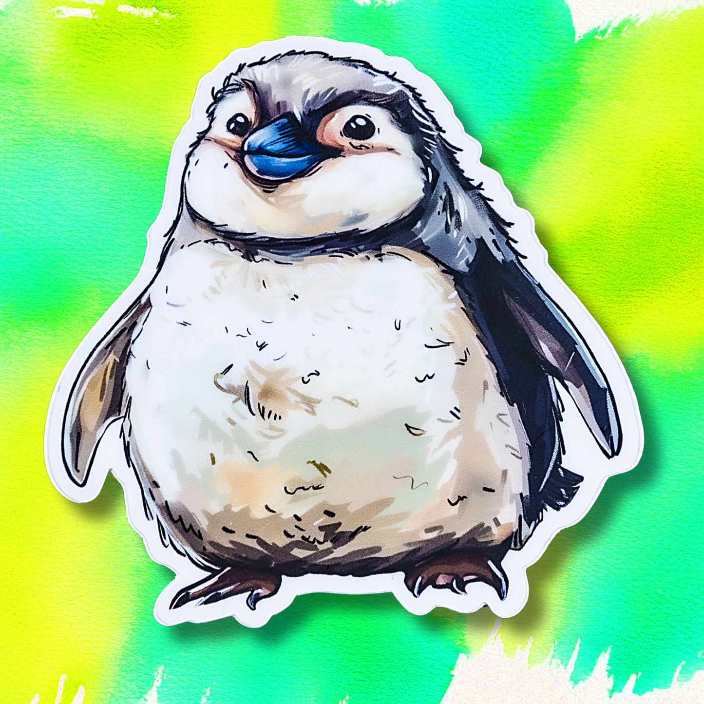 Pamela the Penguin die-cut vinyl sticker