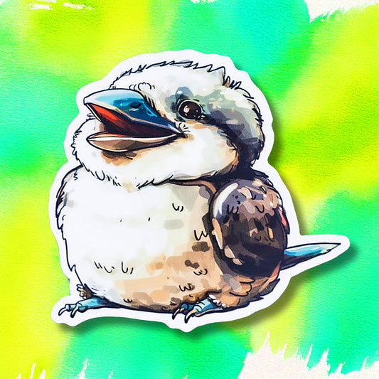 Kylie the Kookaburra die-cut vinyl sticker