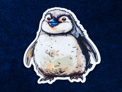 Pamela the Penguin die-cut vinyl sticker