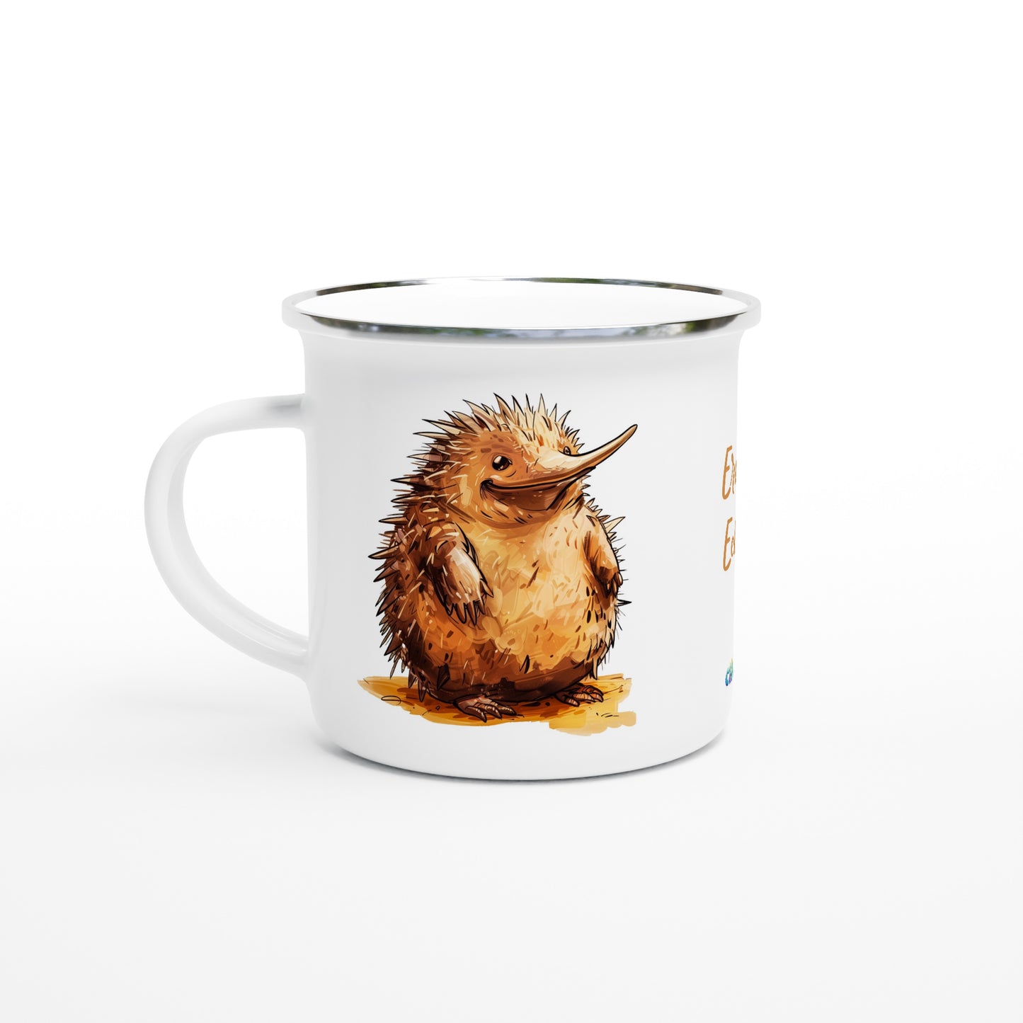 Ernie the Echidna enamel mug