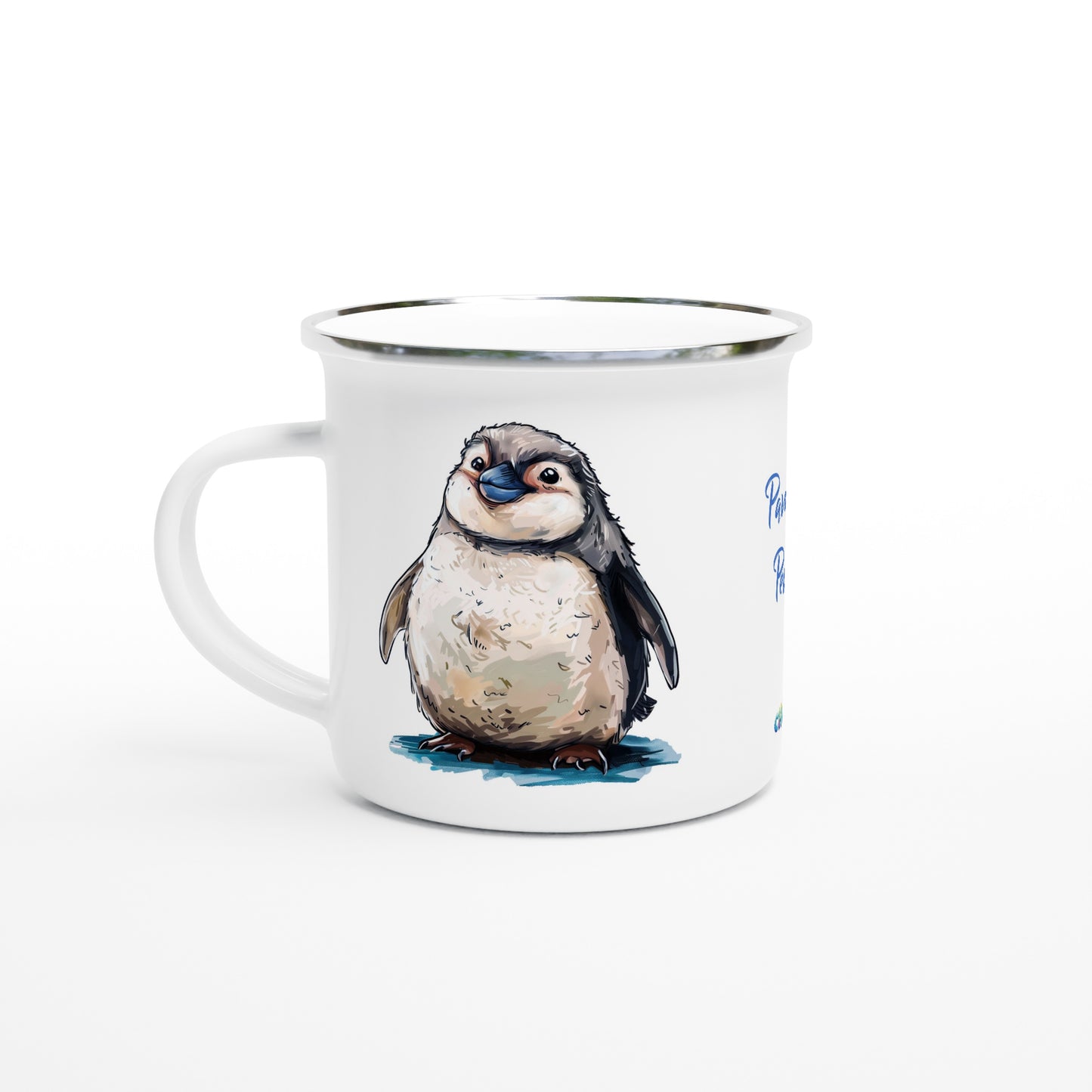 Pamela the Penguin enamel mug