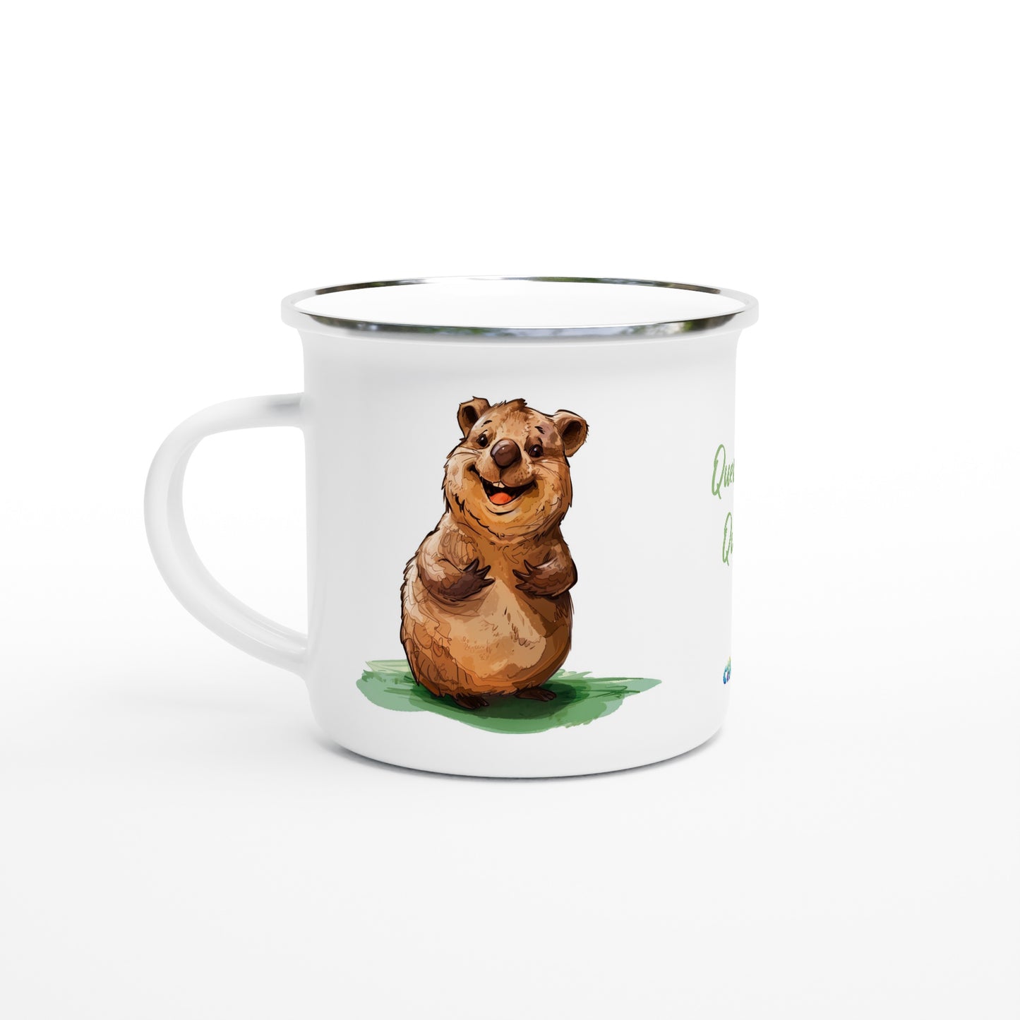 Quentin the Quokka enamel mug