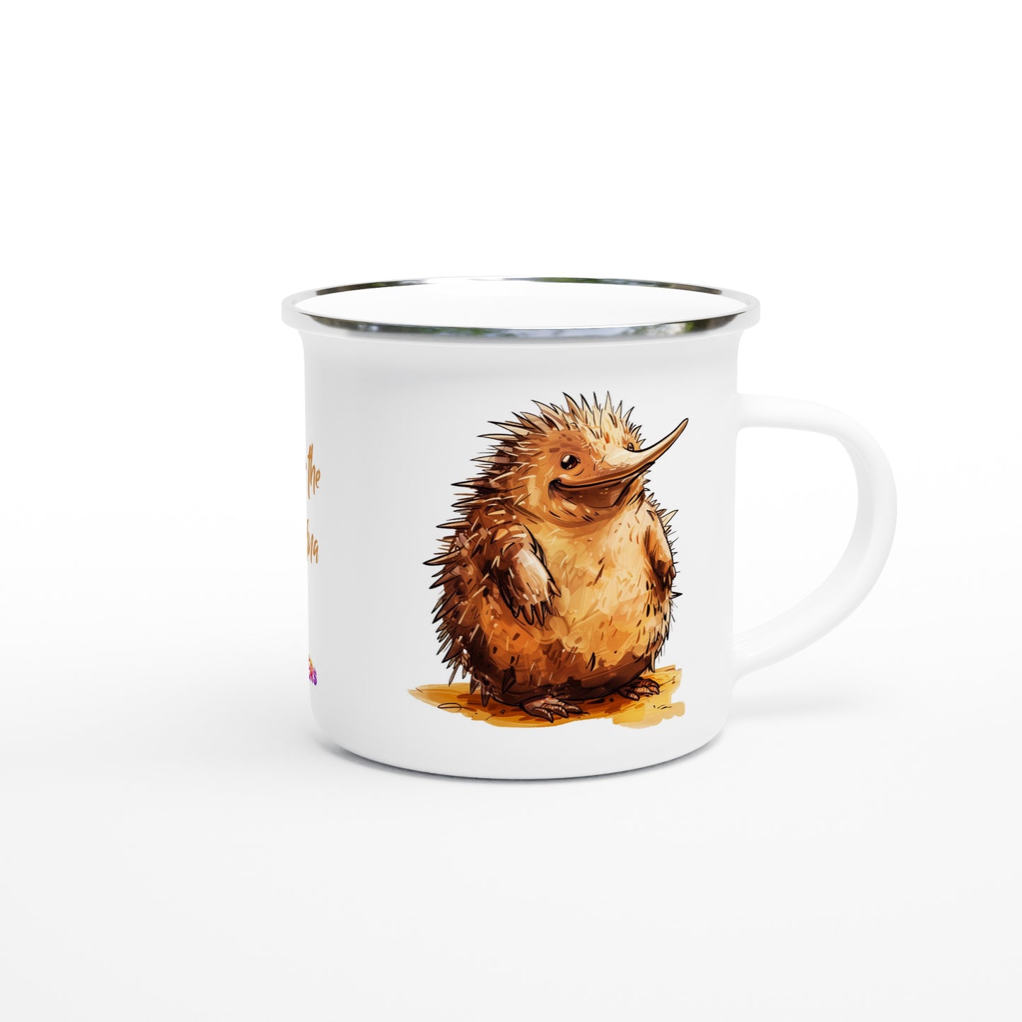 Ernie the Echidna enamel mug