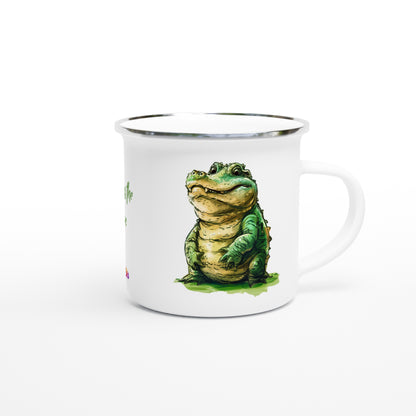 Cassius the Croc enamel mug