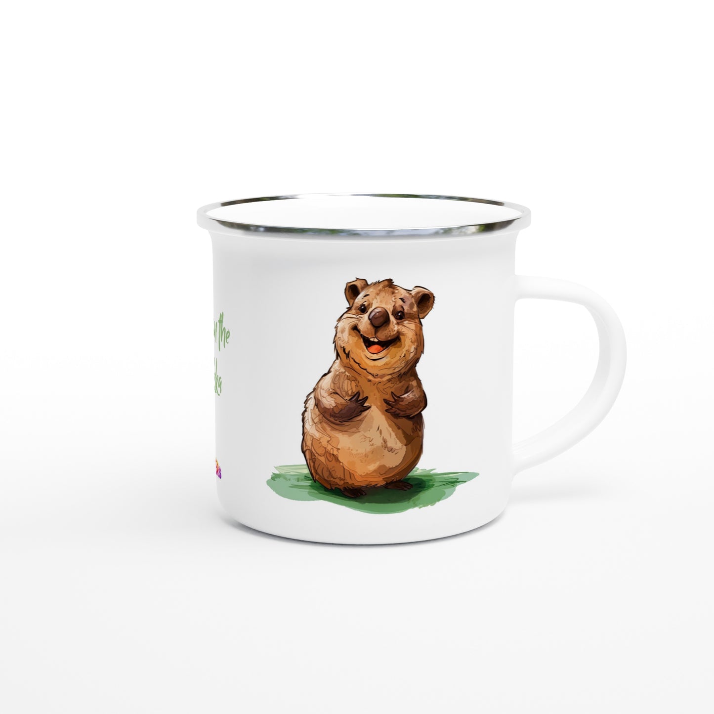 Quentin the Quokka enamel mug