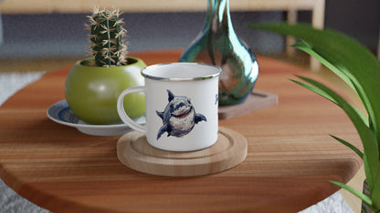 Shazza the Shark enamel mug