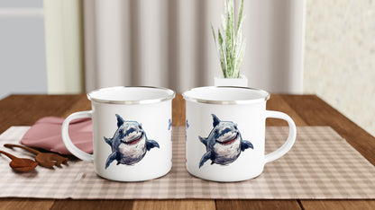 Shazza the Shark enamel mug