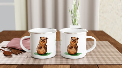 Quentin the Quokka enamel mug