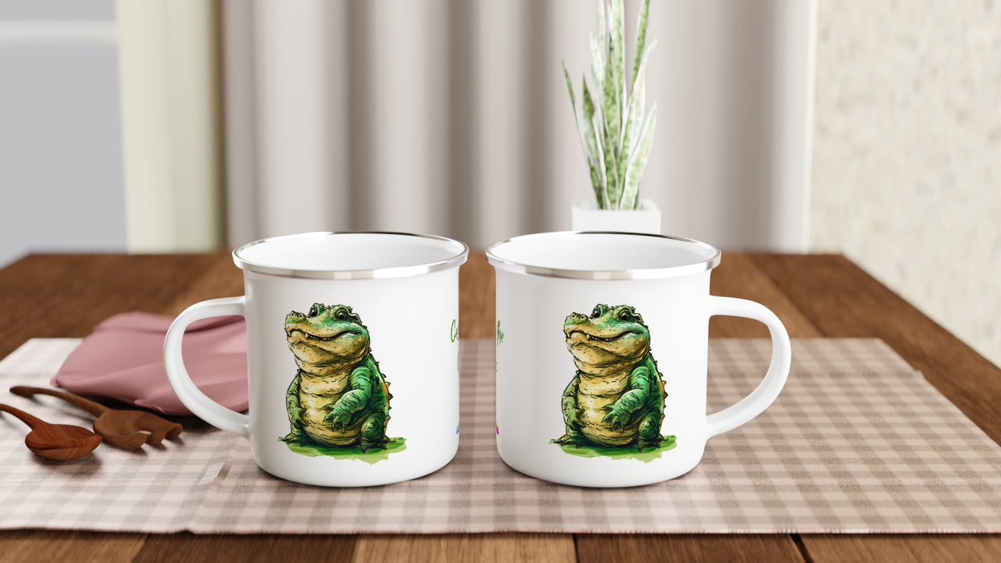 Cassius the Croc enamel mug