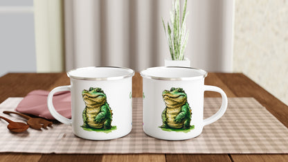 Cassius the Croc enamel mug